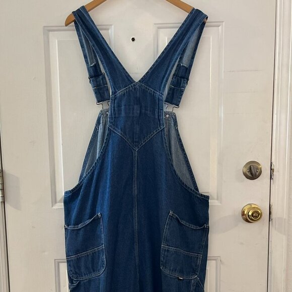 Berne Men's Heritage Unlined Washed Denim Bib Farm-House Chore Overalls Sz 48x32 - Picture 4 of 11